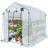 Serre de jardin avec etageres et bache PE renforcee 135g/m2 143x215x195cm - vounat.shop