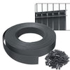 Kit de lamelles occultantes PVC brise vue 75m x 4.7cm avec 150 clips Gris - vounat.shop