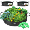 Lot de 3 sacs de plantation non tisse 200L avec poignee Noir - vounat.shop
