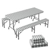 Lot 3 nappes de table et banc en PVC Vinyle style ceramique - vounat.shop