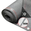 Brise vue occultant en HDPE 230g/m² 1.8x10m avec attaches de fixation gris - vounat.shop