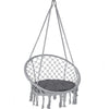 Fauteuil suspendu avec coussin rond gris - vounat.shop