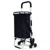 Chariot de courses pliable monte escalier aluminium avec sac isotherme noir - vounat.shop