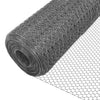 Grillage a poule avec fils 13mm en PVC gaine gris 1x25M - vounat.shop