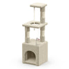 Arbre à Chat 88cm avec Corde Griffoir Plateforme Niche Beige - vounat.shop
