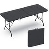 Table de camping pique nique pliable 180cm HDPE polyrotin noire - vounat.shop