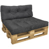Lot de 2 Coussins pour palettes en bois gris - vounat.shop