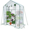 Serre de jardin avec etageres et bache PE renforcee 135g/m2 143x73x195cm - vounat.shop