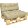 Lot de 2 Coussins pour palettes en bois beige - vounat.shop