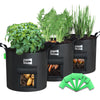 Lot 3 sacs de plantation non tisse avec fenetre velcro et poignee 43L Noir - vounat.shop