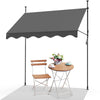 Auvent retractable manuel sans percage 200cm Gris - vounat.shop