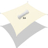 Voile d’ombrage Rectangulaire Imperméable Polyester avec Corde 3x5m Beige - vounat.shop