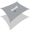 Voile d’ombrage Rectangulaire Imperméable Polyester avec Corde 3x2m Gris - vounat.shop