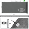Brise vue occultant en HDPE 230g/m² 1x10m avec attaches de fixation gris - vounat.shop