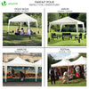 Tonnelle de jardin 3x3m pliable Blanche avec sac de transport - vounat.shop