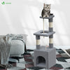 Arbre à Chat 88cm avec Corde Griffoir Plateforme Niche Gris - vounat.shop