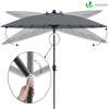 Parasol inclinable 270cm Shanghai avec housse de protection gris - vounat.shop