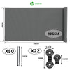 Brise vue occultant en HDPE 90g/m² 1.8x10m avec attaches de fixation gris - vounat.shop