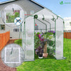 Serre de jardin avec etageres et bache PE renforcee 135g/m2 143x215x195cm - vounat.shop