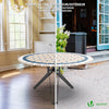 Nappe de table ronde en PVC Tissu non-tissé style ceramique - vounat.shop