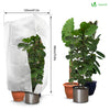 Lot de 3 Housse Hivernage Plante avec Cordon  et zipper Polypropylème 80g/m² 120x180cm blanc - vounat.shop