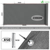 Brise vue occultant en HDPE 230g/m² 1.8x10m avec attaches de fixation gris - vounat.shop