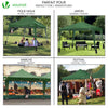 Tonnelle de jardin 3x3m pliable verte avec sac de transport - vounat.shop