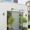 Auvent de porte marquise 100x80 cm transparent en Polycarbonate anti UV - vounat.shop