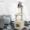 Arbre à Chat 88cm avec Corde Griffoir Plateforme Niche Beige - vounat.shop