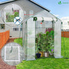 Serre de jardin avec etageres et bache PE renforcee 135g/m2 143x73x195cm - vounat.shop