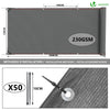 Brise vue occultant en HDPE 230g/m² 1.5x10m avec attaches de fixation gris - vounat.shop