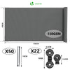 Brise vue occultant en HDPE 150g/m² 1.8x10m avec attaches de fixation gris - vounat.shop