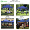 Tonnelle de jardin 3x3m pliable Bleu avec sac de transport - vounat.shop