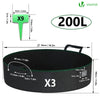 Lot de 3 sacs de plantation non tisse 200L avec poignee Noir - vounat.shop