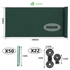Brise vue occultant en HDPE 90g/m² 1.5x10m avec attaches de fixation vert - vounat.shop