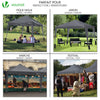 Tonnelle de jardin 3x3m pliable Grise avec sac de transport - vounat.shop