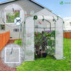 Serre de jardin avec etageres et bache PE renforcee 135g/m2 143x143x195cm - vounat.shop