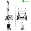 Chariot de courses pliable monte escalier aluminium noir - vounat.shop