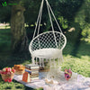 Fauteuil suspendu avec coussin rond beige - vounat.shop