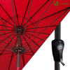 Parasol inclinable 270cm Shanghai avec housse de protection rouge - vounat.shop