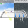 Auvent de porte marquise 100x80 cm transparent en Polycarbonate anti UV - vounat.shop