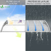 Auvent de porte marquise 200x80 cm transparent en Polycarbonate anti UV - vounat.shop