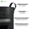Lot 3 sacs de plantation non tisse avec fenetre velcro et poignee 43L Noir - vounat.shop