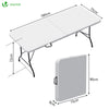 Table de camping pique nique pliable 180cm HDPE blanc - vounat.shop