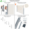 Paravent retractable avec housse de protection 160x300cm Beige - vounat.shop