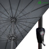 Parasol inclinable 270cm Shanghai avec housse de protection gris - vounat.shop