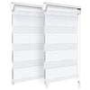 Lot de 2 Store enrouleur jour nuit double 45x150cm Blanc - vounat.shop
