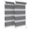 Lot de 2 Store enrouleur jour nuit double 45x150cm Gris - vounat.shop