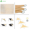 Voile d ombrage Triangle HDPE avec 19 pcs kit de montage - vounat.shop