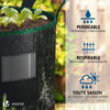 Lot 5 sacs de plantation non tisse 65L avec poignee Noir - vounat.shop